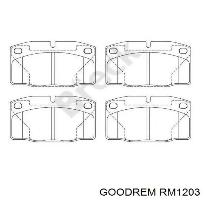 RM1203 Goodrem Pastillas delanteras