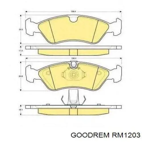 Pastillas freno delanteras Goodrem RM1203 precio, desde 21,66 EUR