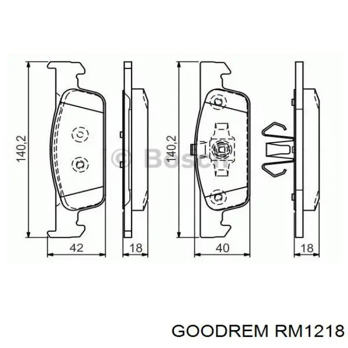 Pastillas freno delanteras Goodrem RM1218 precio, desde 19,31 EUR