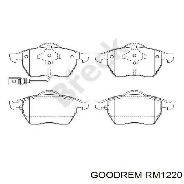 Comprar RM1220 Goodrem Pastillas delanteras de freno