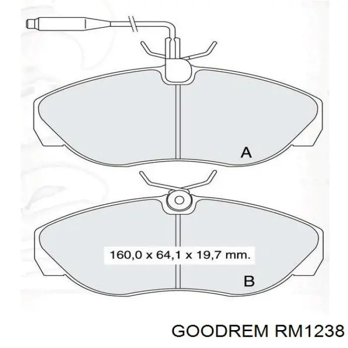 RM1238 Goodrem pastillas de freno delanteras