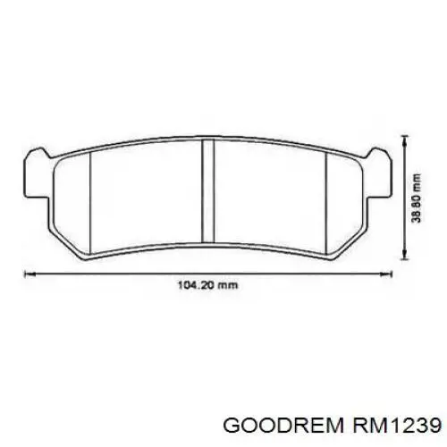 RM1239 Goodrem pastillas de freno traseras