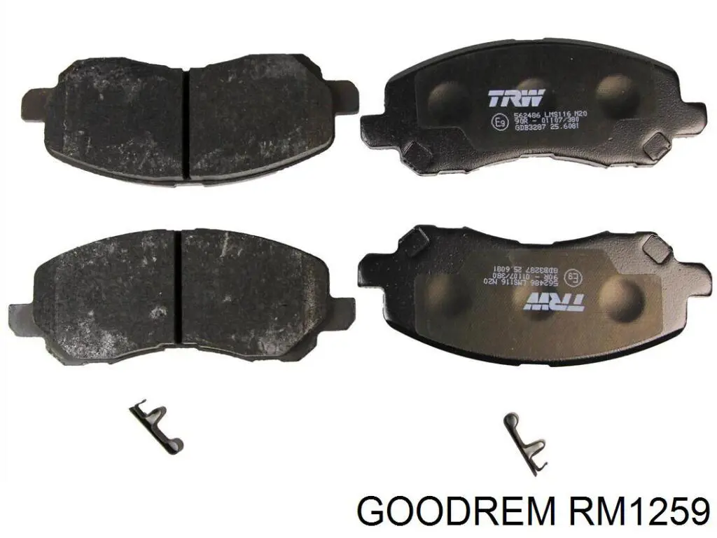 RM1259 Goodrem pastillas de freno delanteras
