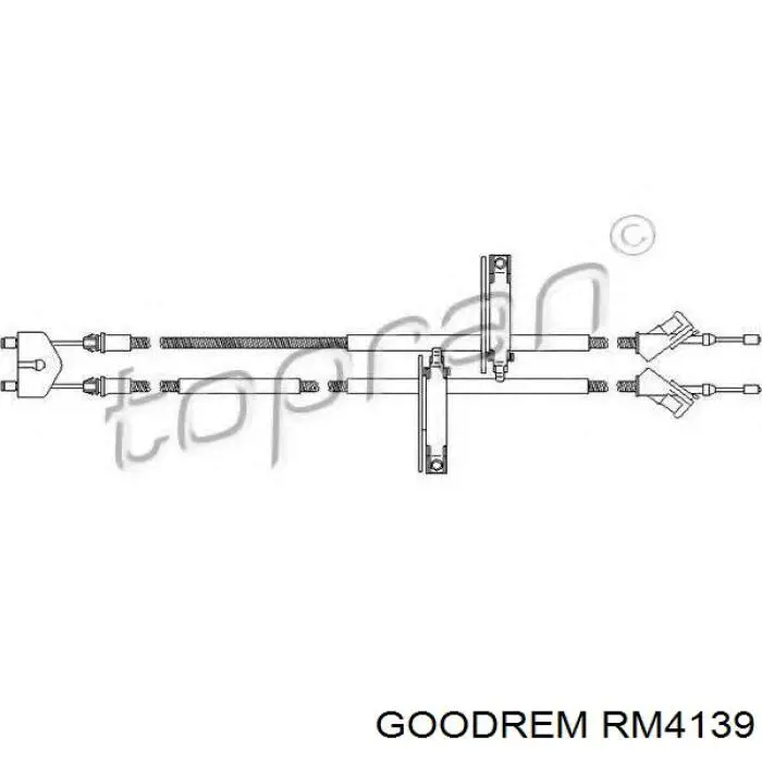 RM4139 Goodrem cable de freno de mano trasero derecho/izquierdo