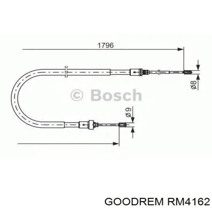 RM4162 Goodrem cable de freno de mano trasero derecho/izquierdo