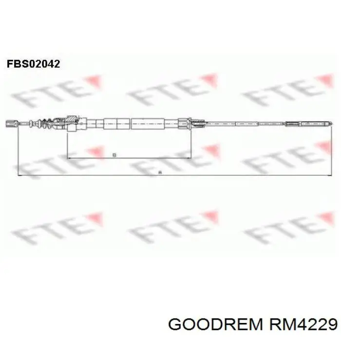 RM4229 Goodrem cable de freno de mano trasero derecho/izquierdo