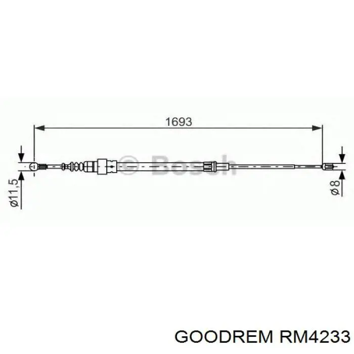 Comprar RM4233 Goodrem Cable de freno de mano trasero derecho/izquierdo