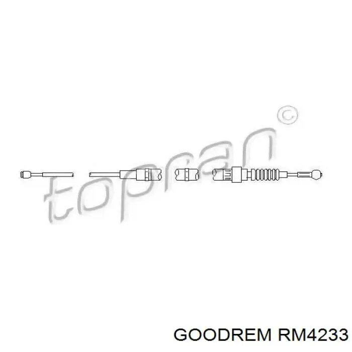 RM4233 Goodrem Cable de freno de mano trasero derecho/izquierdo
