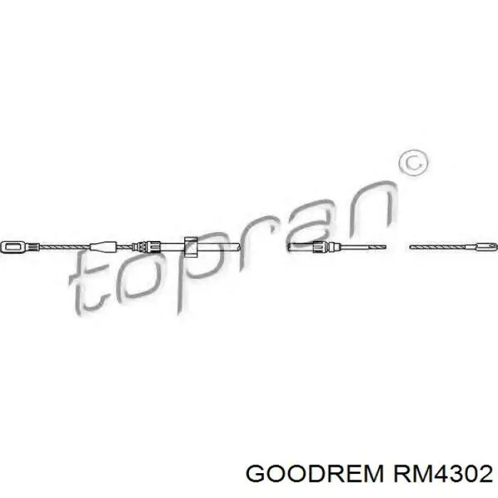 RM4302 Goodrem cable de freno de mano delantero