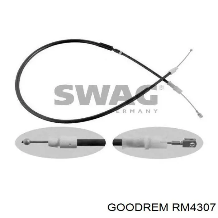 RM4307 Goodrem cable de freno de mano trasero derecho/izquierdo