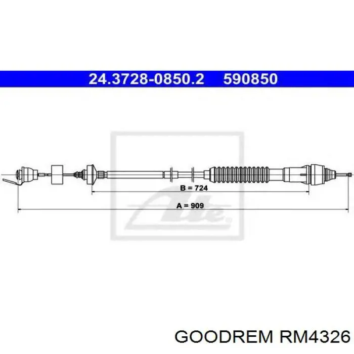 9632112980 Peugeot/Citroen cable de embrague