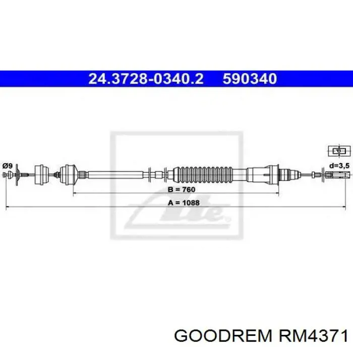 Cable de embrague Goodrem RM4371 precio, desde 30,78 EUR