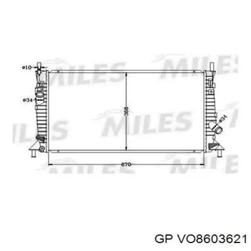 VO8603621 GP radiador refrigeración del motor