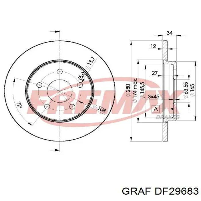 Disco de freno trasero Jaguar X-type CF1