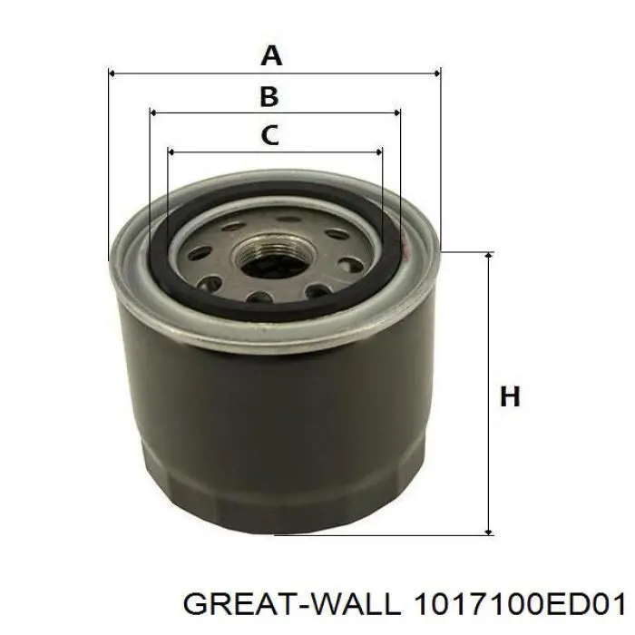 Filtro de aceite 1017100ED01 Great Wall