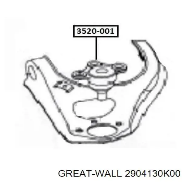 Rótula de suspensión superior para Great Wall Hover (CC646)