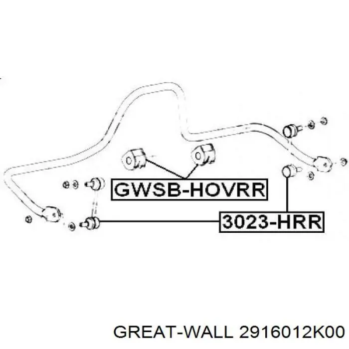 2916012-K00 Great Wall casquillo de barra estabilizadora trasera