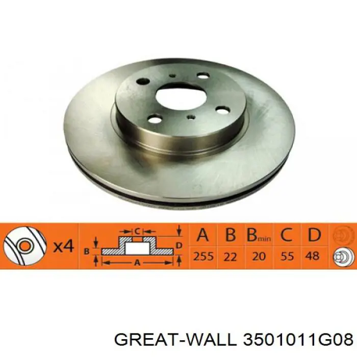 Disco de freno delantero Japan Parts DI233C