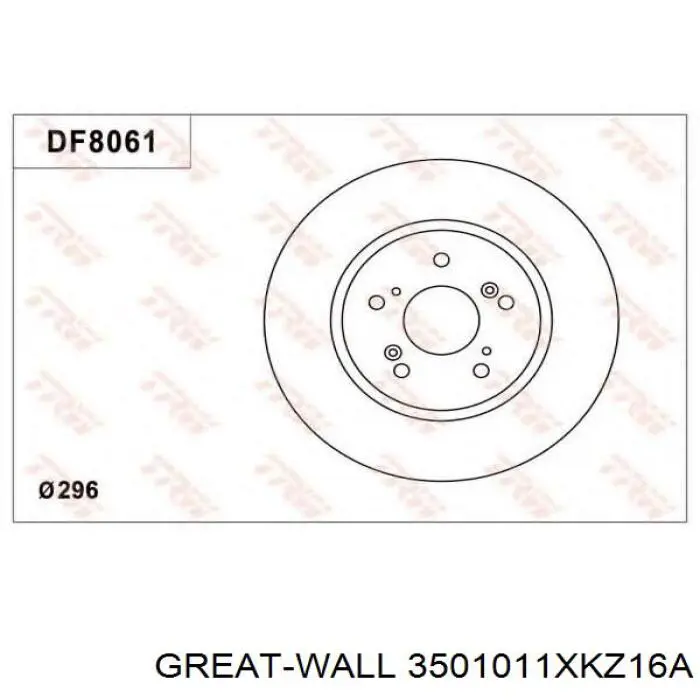 3501011XKZ16A Great Wall freno de disco delantero