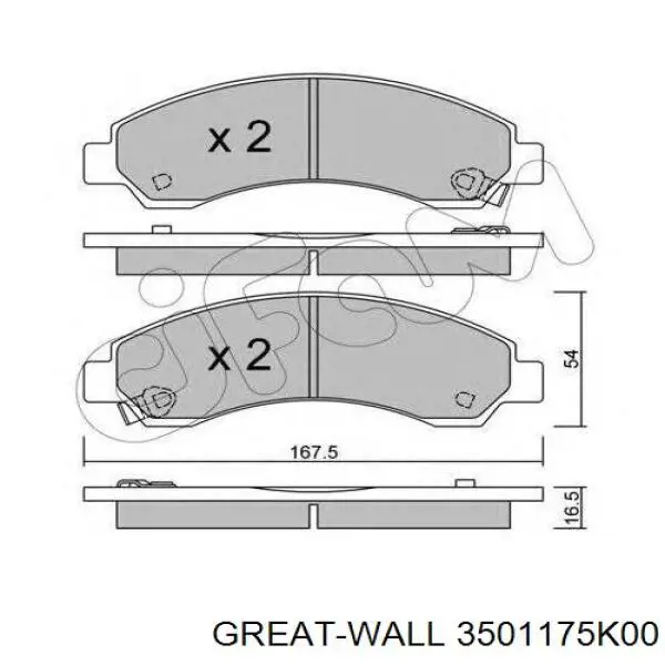Pastillas de freno 3501175K00 Great Wall