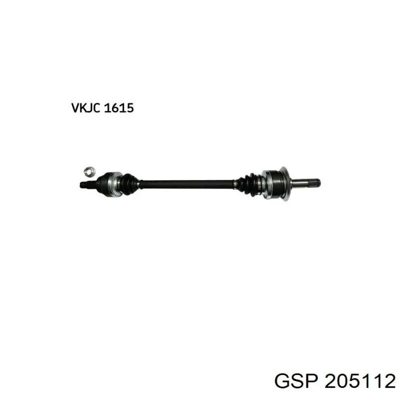 205112 GSP árbol de transmisión trasero izquierdo