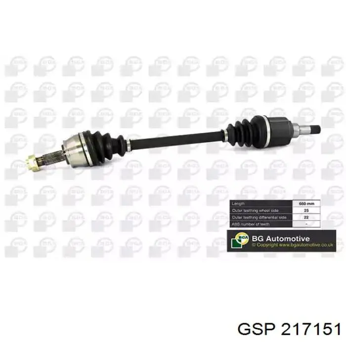 Semieje delantero izquierdo GSP 217151 precio, desde 110,69 EUR