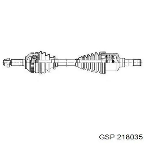 218035 GSP árbol de transmisión delantero izquierdo