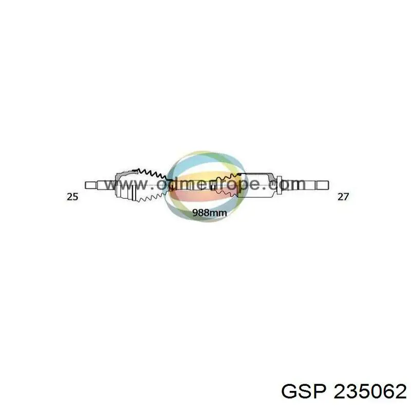 Comprar 235081 GSP Semieje delantero derecho