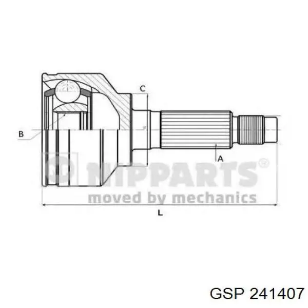 Semieje delantero izquierdo GSP 241407 precio, desde 81,31 EUR