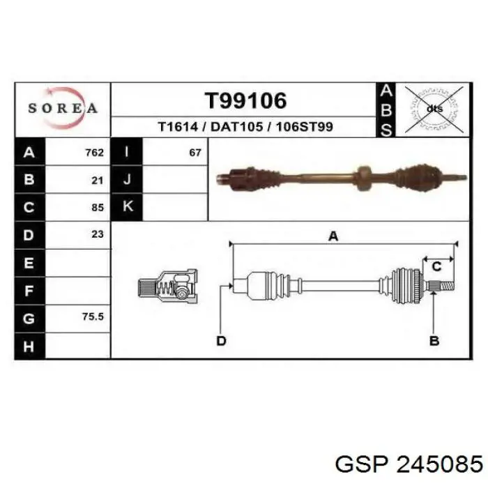 Comprar 391001251R Renault (RVI) Semieje delantero derecho