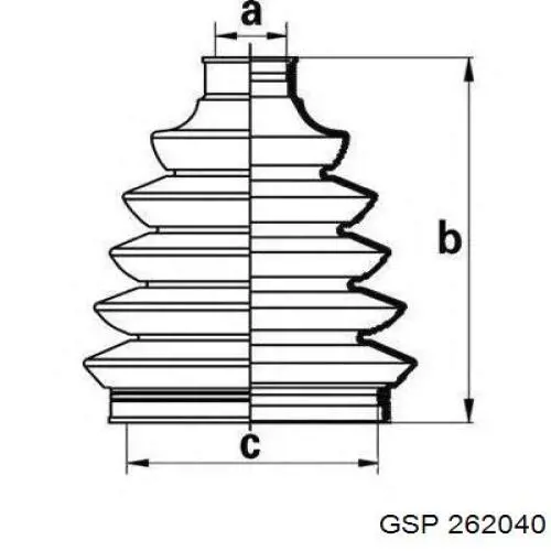 262040 GSP árbol de transmisión delantero derecho