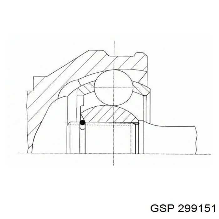 Semieje delantero derecho 299151 GSP