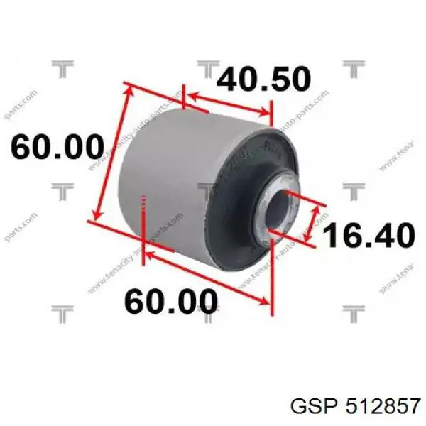 Buje trasero del brazo longitudinal trasero Metgum MG1501 precio, desde 15,84 EUR