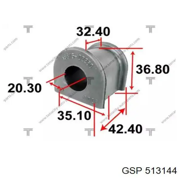 513144 GSP casquillo de barra estabilizadora delantera