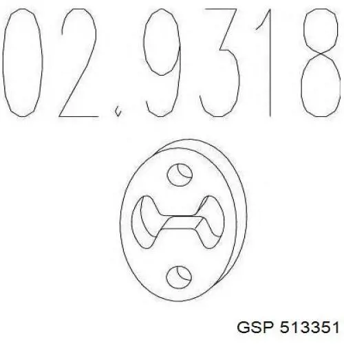 Comprar 513351 GSP Soporte de tubo de escape