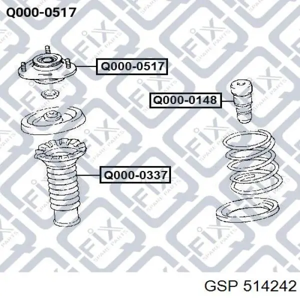 Comprar 514242 GSP Soporte del amortiguador delantero