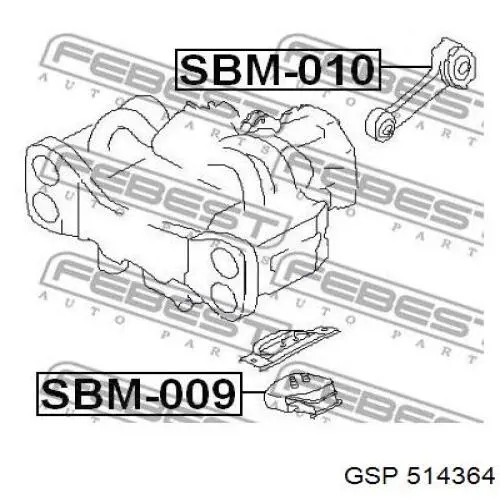 Soporte motor delantero Subaru Legacy 1 (BC)