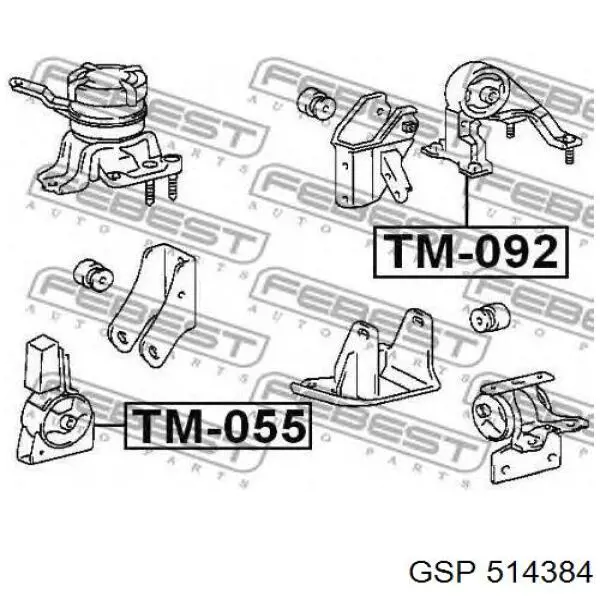 514384 GSP soporte de motor trasero