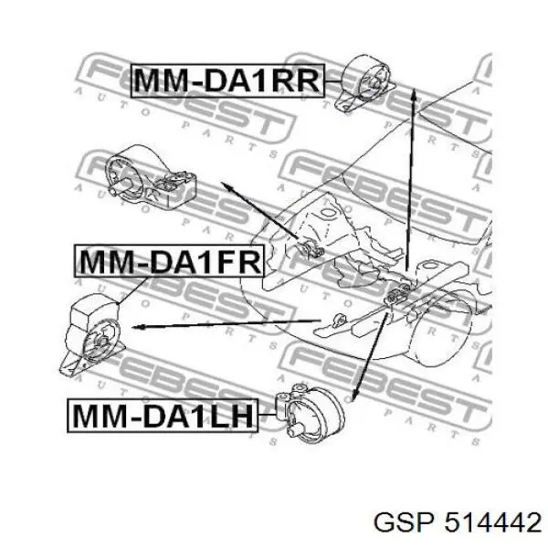 Comprar 514442 GSP Soporte izquierdo del motor
