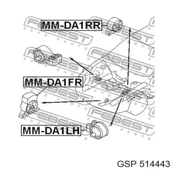 Soporte de motor delantero GSP 514443 precio, desde 30,60 EUR