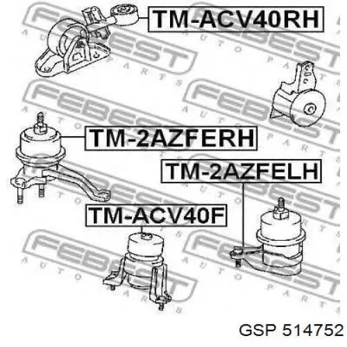 514752 GSP soporte motor izquierdo