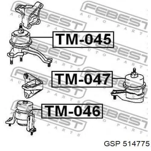 Soporte de motor delantero 123610H030 Toyota