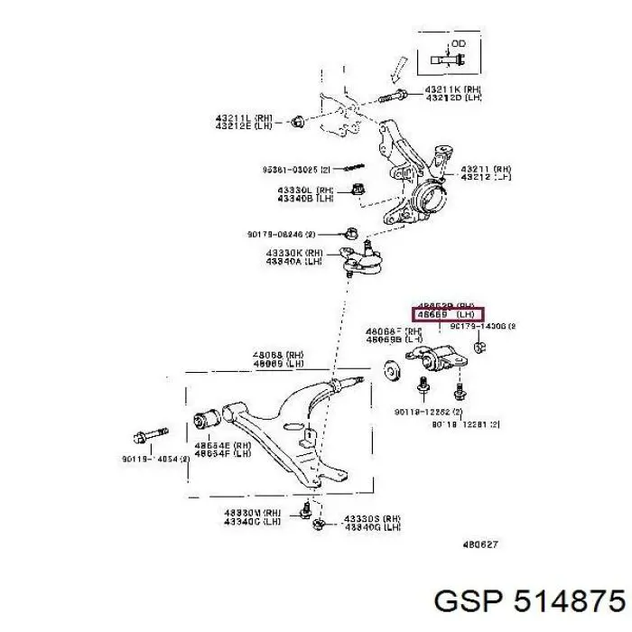 Comprar 514875 GSP Soporte delantero del diferencial trasero