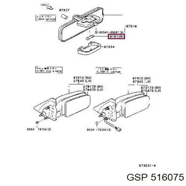 516075 GSP silentblock de suspensión delantero inferior