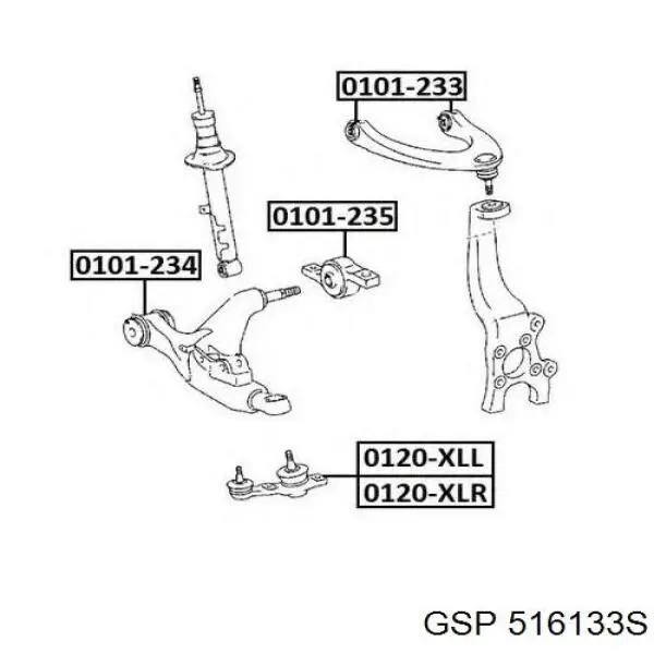 MRB11036 MarkBest silentblock de suspensión delantero inferior