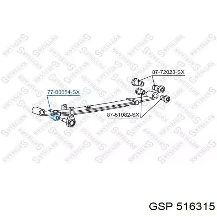 GOM5121 Ashika Silentblock delantero de ballesta trasera