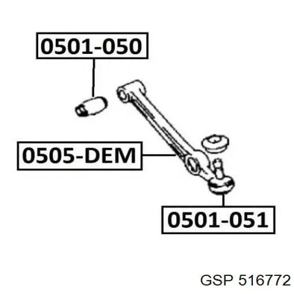 516772 GSP silentblock de suspensión delantero inferior