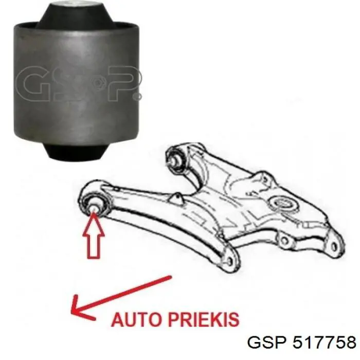 Comprar 517758 GSP Buje del brazo inferior trasero