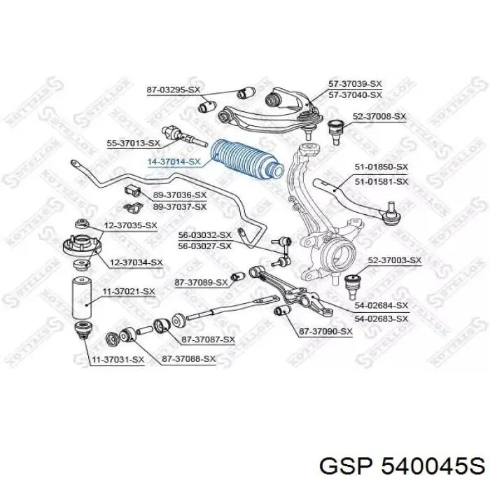 Guardapolvo de dirección izquierdo (cremallera) Honda 53536S1AE01 precio, desde 10,57 EUR