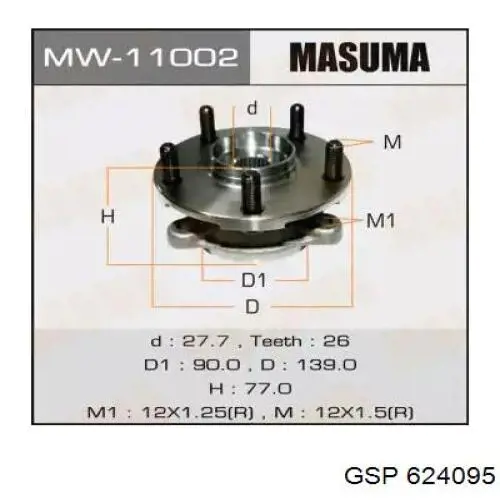 Comprar 624095 GSP Junta homocinética interna delantera izquierda